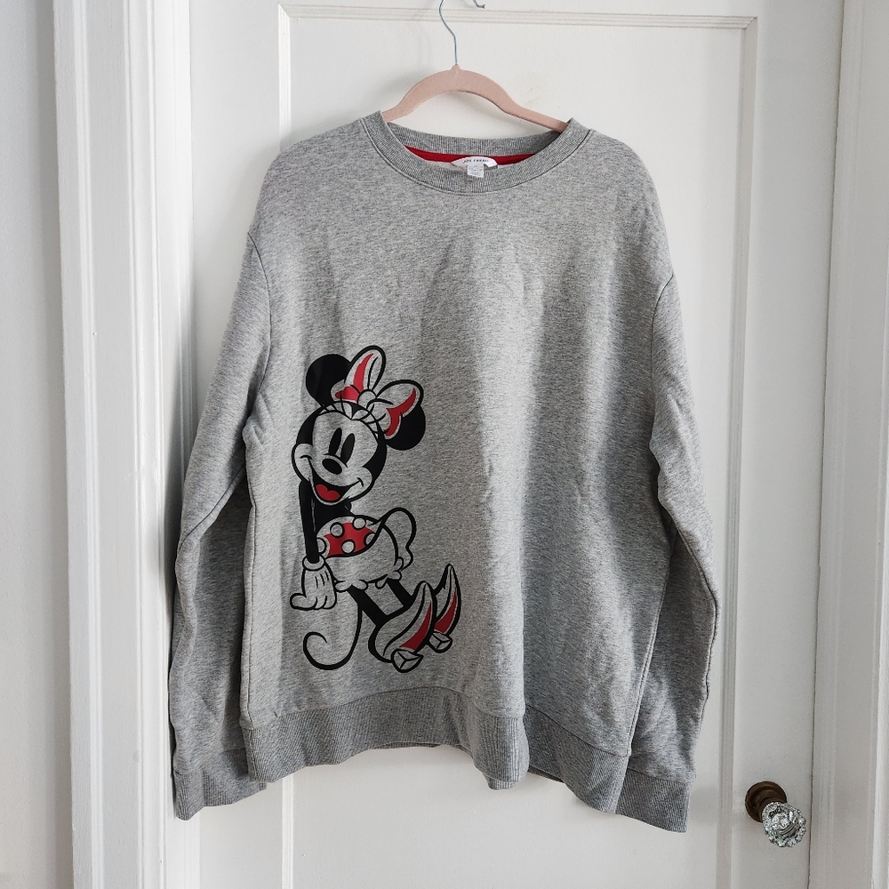 Joe Fresh X Disney Grey Minnie Mouse Crew Neck Sweater